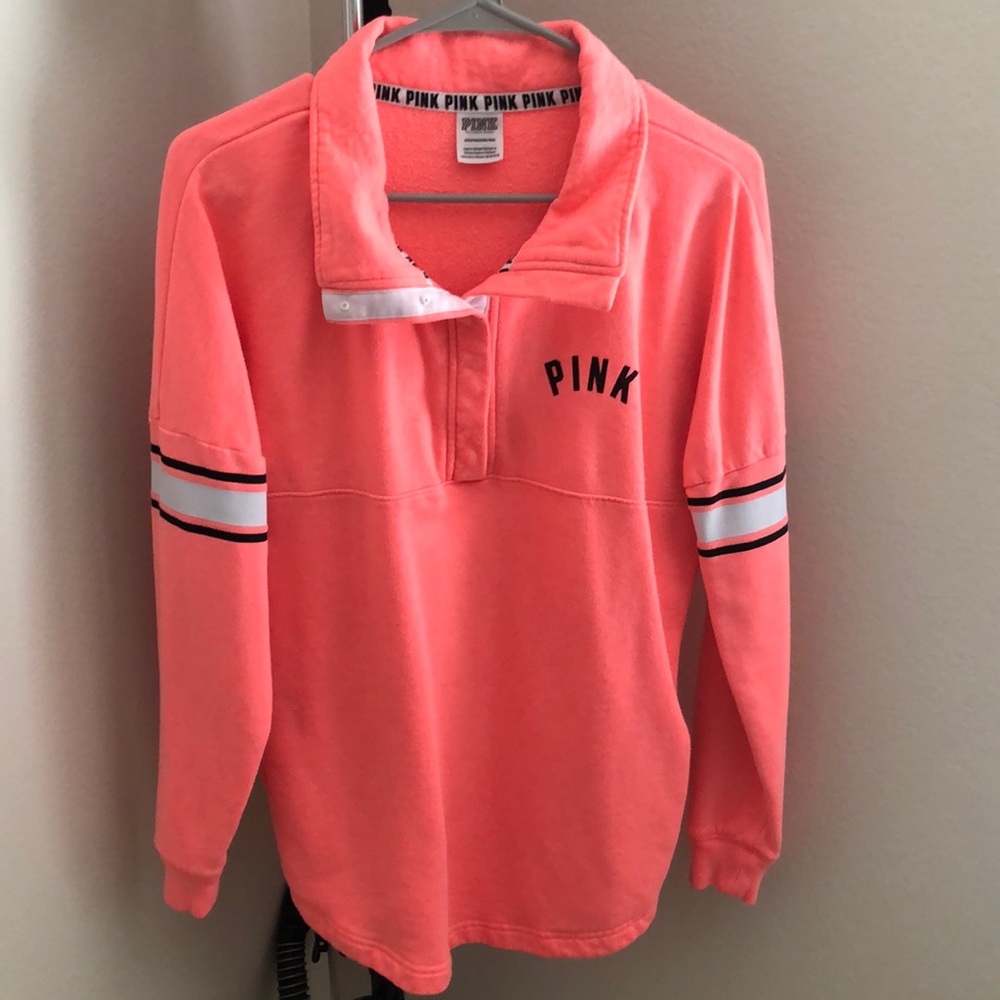 PINK Quarter Snap Sweatshirt